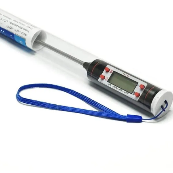 Stilfuldt stegetermometer med LCD Display Sort Outlet