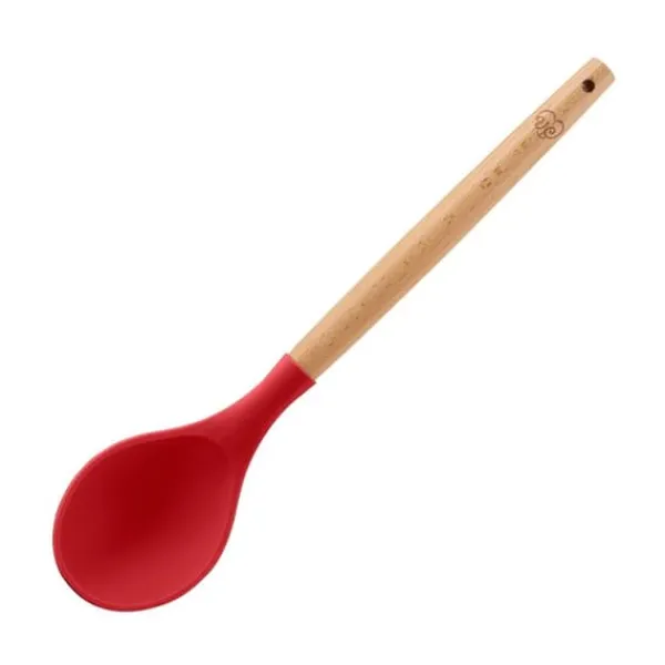 Køkkenudstyrssæt>stk. non-stick silikonebestiksæt og holder Vintage Cuisine rød