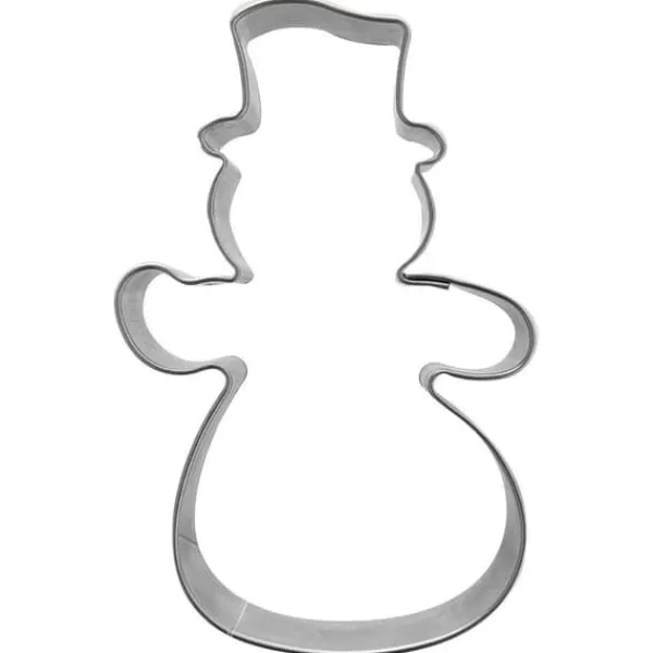 Stål snemand kageudstikker 7,5 cm Discount
