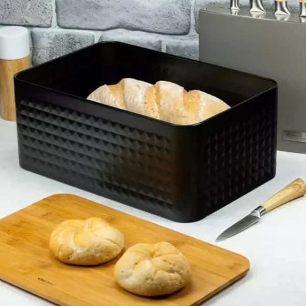 Brødkasser & Brødposer>STÅLBRØDBAGER MED BAMBUSPLADE KINGHOFF KH-1713
