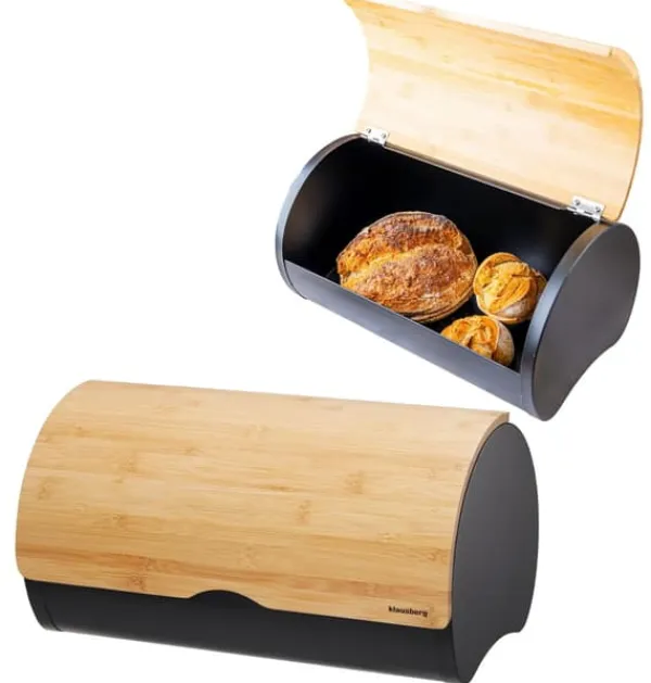 Brødkasser & Brødposer>Stålbrødspand 38cm brødbeholder KLAUSBERG KB-7712