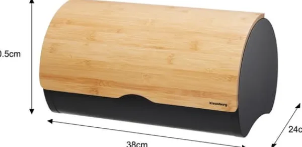 Brødkasser & Brødposer>Stålbrødspand 38cm brødbeholder KLAUSBERG KB-7712