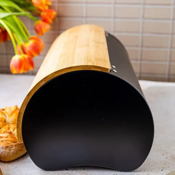 Brødkasser & Brødposer>Stålbrødspand 38cm brødbeholder KLAUSBERG KB-7712