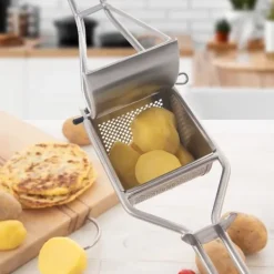 Stålpresse til presning af kartofler, ost, frugt, dumplings, puré, stærk Best