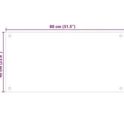 Stænkplade 80x40 cm - Hærdet glas til køkken | Farve: Hvid | Størrelse: 80x40 cm Online