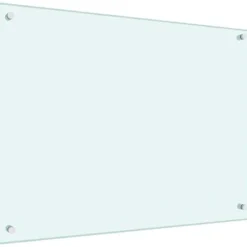 Stænkplader 2 stk. - Hærdet glas til køkken | Størrelse: 80x60 cm | Farve: Hvid Sale