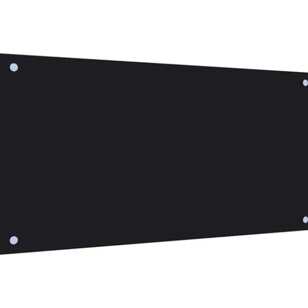 Komfurer>Stænkplader 2 stk. hærdet glas - Stænkbeskyttelse til køkken | Farve: Sort | Størrelse: 80x40 cm