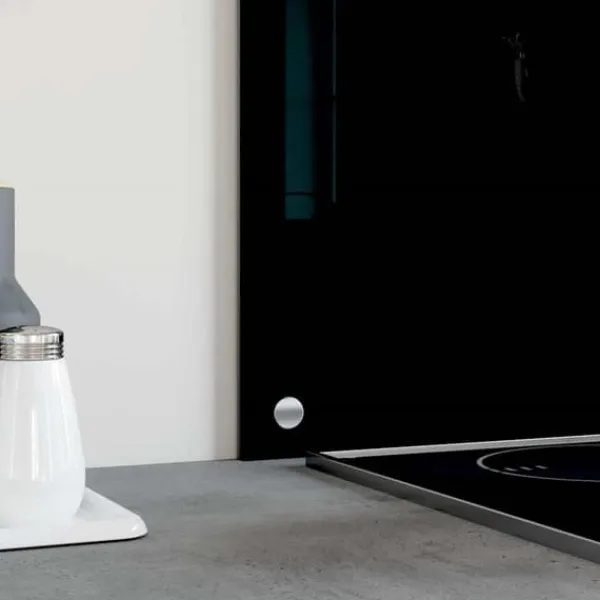 Stænkplader sæt - Hærdet glas 70x50 cm | Farve: Sort | 2 stk.