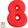 Stor bageform silikone kage form ciffer nummer 8 Best