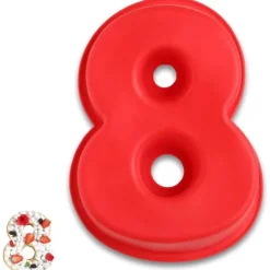 Stor bageform silikone kage form ciffer nummer 8 Best