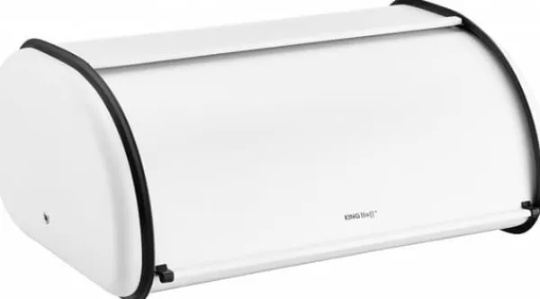 Brødkasser & Brødposer>Stor brødspand i stål 44cm mat hvid KINGHOFF KH-1864