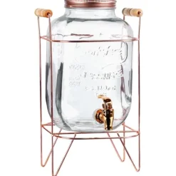 Stor glasdispenser med hane og stativ, 5,5 l New