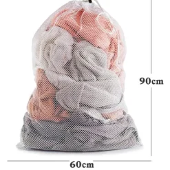 Vasketøjsudstyr>Stor vaskepose 60x90 cm Hvid 2-pack