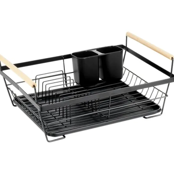 Store stående opvasketallerkener bestik sort metal 45 cm New