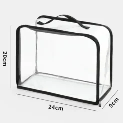 støvpose til håndtasker PVC klar pungbeskytter opbevaringspose med lynlås og håndtag til skab rejse makeup toiletartikler Discount