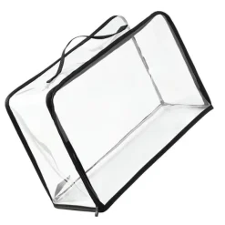støvpose til håndtasker PVC klar pungbeskytter opbevaringspose med lynlås og håndtag til skab rejse makeup toiletartikler Discount