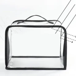 støvpose til håndtasker PVC klar pungbeskytter opbevaringspose med lynlås og håndtag til skab rejse makeup toiletartikler Discount