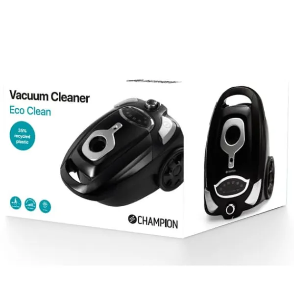 Champion Støvsuger Eco Clean 700w 9,5m DS400 Mat sort New