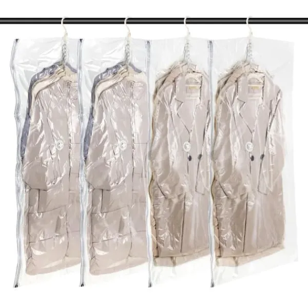 Opbevaringsposer Til Hjemmet>Støvsugerposer til ophængning af tøj 135x70 cm sæt med 4 transparente