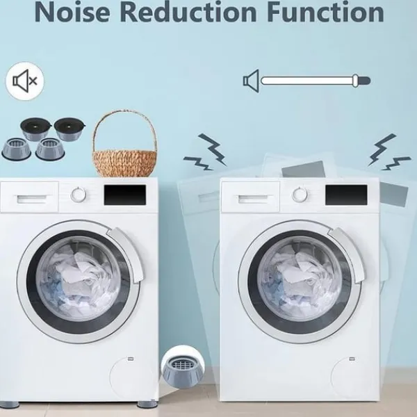 Style 2 - Vibrationsdæmpende fødder til vaskemaskine/tørretumbler 4 stk. Best