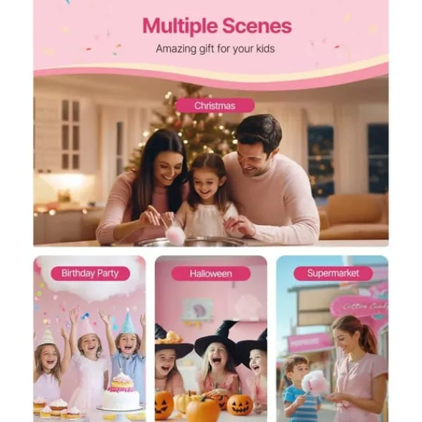 Maskiner Til Candyfloss>Sukkersnorsmaskine, Kommerciel Candyflossmaskine, 1000W, Ideel til Fester, Blå Farve