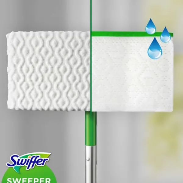 Procter & Gamble Swiffer Dry + Wet Kit - Sæt: 1 moppe, 8 tørre vådservietter og 3 vådservietter. Online
