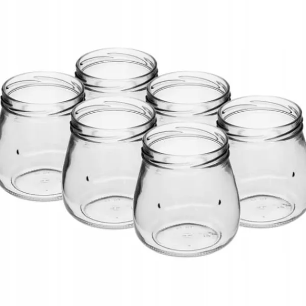 Honningkrukker>Syltetøjsglas med låg 6 stk. 500 ml