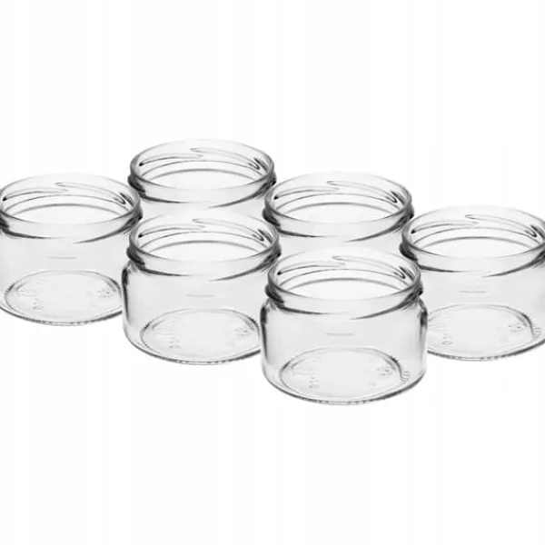 Honningkrukker>Syltetøjsglas med låg 6 stk. 200 ml