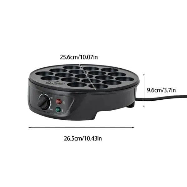 Takoyaki Maskine, 18 Huller, Elektrisk Madlavningsmaskine,sort New