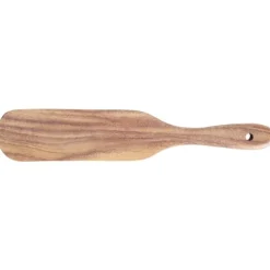 Stegepaletter>Teaktræsspatel, flad form, fødevaregodkendt træmadlavningsspatel til hjemmekøkkenet (29x5,5 cm)