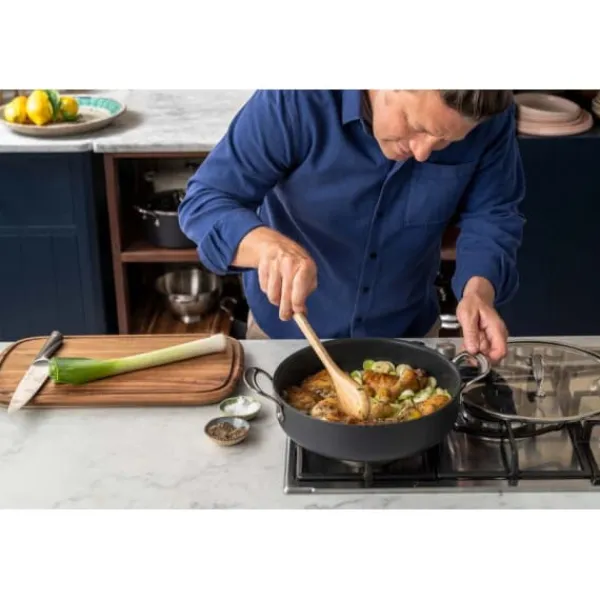 Tefal Gryder, Stegepander Og Kasseroller>Jamie Oliver Cook's Classics HA-gryde med glaslåg 30 cm/5,4 L, sort