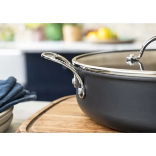 Tefal Gryder, Stegepander Og Kasseroller>Jamie Oliver Cook's Classics HA-gryde med glaslåg 30 cm/5,4 L, sort