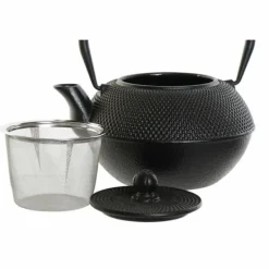 Tekande DKD Home Decor Sort Sølv Jern (18.5 x 16 x 17 cm) (2 pcs) (1200 ml) Clearance
