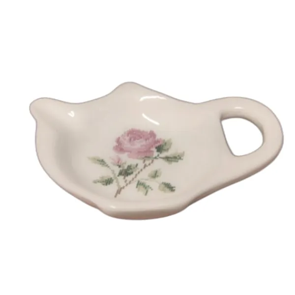 Kaffe- & Tekander>tekande rose underkop 9,5x7 cm