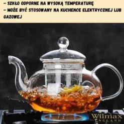 Tekande, termoglas, Wilmax, 1200ml Outlet