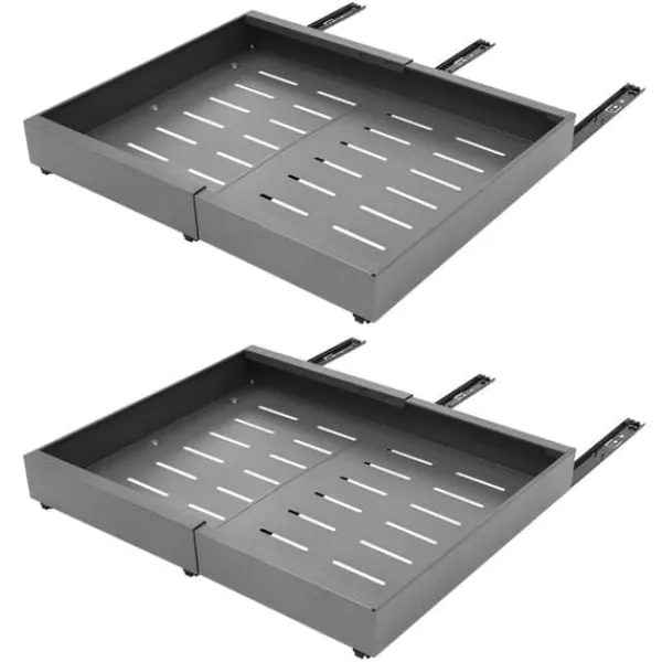 Telescopisk Skuffe, Moderne Design, Justerbar Længde 12,6-20,4 tommer,2Pcs Grå Sale