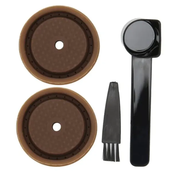 Återanvändbart lock för kaffekapsel Livsmedelsklassad kiselgel Miljöfjädrande lock med borstsked för Vertuoline Pro Coffee Pod