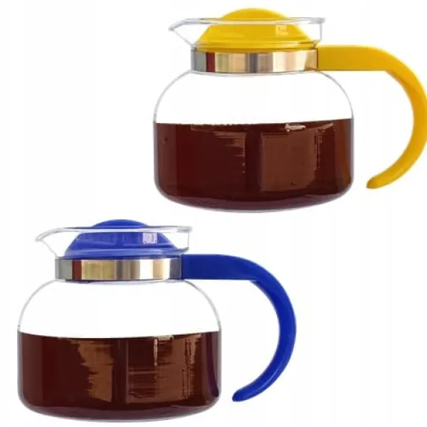Kaffe- & Tekander>TERMISIL GLASKANDE 1,3L TIL KAFFE, TE, URTER, KAYA, VARMEbestandig, POLSK