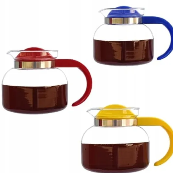 Kaffe- & Tekander>TERMISIL GLASKANDE 1,3L TIL KAFFE, TE, URTER, KAYA, VARMEbestandig, POLSK