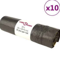 Skraldeposer>The Living Store affaldsposer med lukkesnor 250 stk. 35 l sort - Skraldeposer