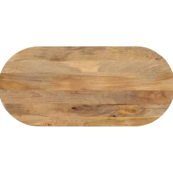 Skærebrætter>The Living Store bordplade 90x40x3,8 cm oval massivt mangotræ - Bordplader