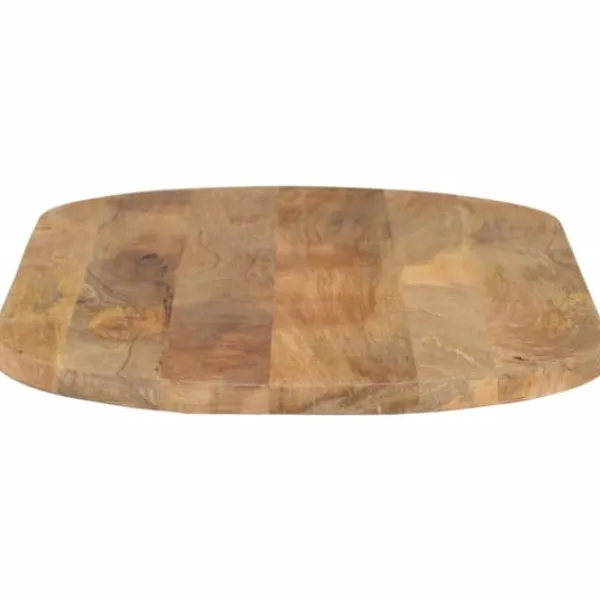 Skærebrætter>The Living Store bordplade 90x40x3,8 cm oval massivt mangotræ - Bordplader