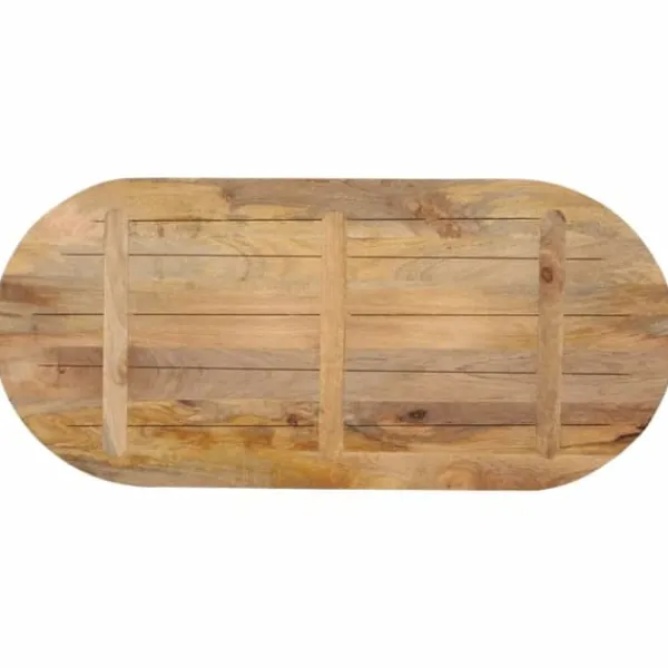 Skærebrætter>The Living Store bordplade 90x40x3,8 cm oval massivt mangotræ - Bordplader
