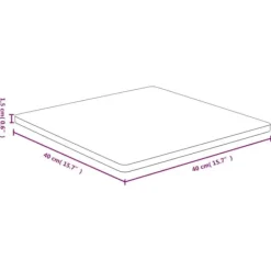 The Living Store bordplade 40x40x1,5 cm bambus - Bordplader