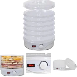 Dehydratorer>The Living Store fødevaredehydrator rund 250 W 6 bakker - Dehydratorer