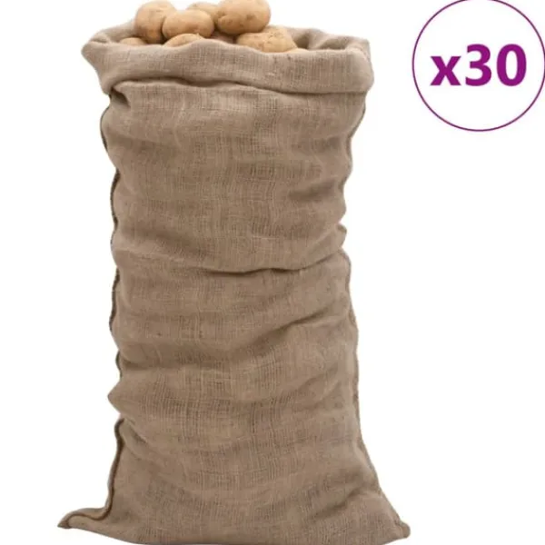 Madopbevaringsposer>The Living Store jutesække 30 stk. 65x135 cm 100 % jute 220 g/m2 - Kufferter & tasker