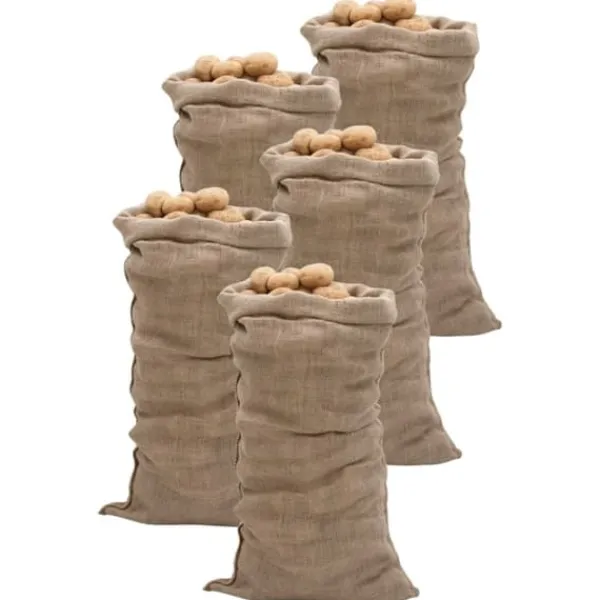 The Living Store jutesække 5 stk. 65x135 cm 100 % jute 220 g/m2 - Kufferter & tasker