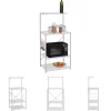 Opbevaringskroge & Hylder>The Living Store køkkenreol til mikroovn 60x39,6x123 cm konstrueret træ hvid - Holdere til køkkenredskaber