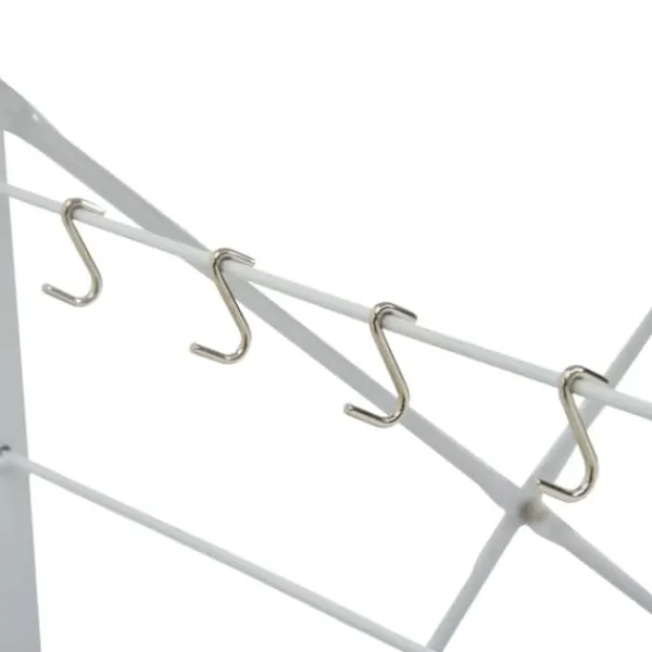 Opbevaringskroge & Hylder>The Living Store køkkenreol til mikroovn 60x39,6x123 cm konstrueret træ hvid - Holdere til køkkenredskaber