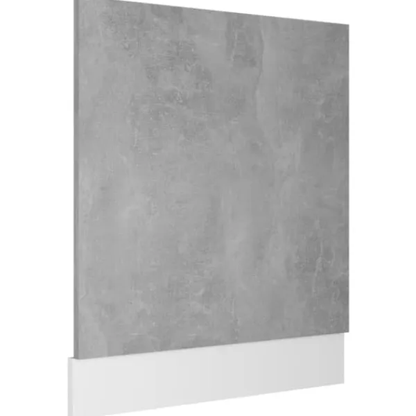 The Living Store låge til opvaskemaskine 59,5x3x67 cm konstrueret træ betongrå - Køkkenskabe Outlet